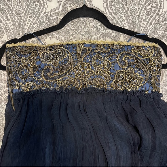 Anthropologie Ocan Fade Maxi Dress By Moulinette Sours Sz 6 Petite Blue - Picture 7 of 14